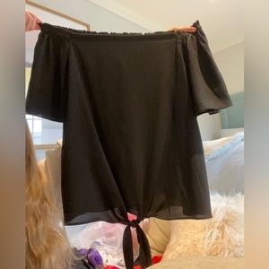 Black Off The Shoulder Top